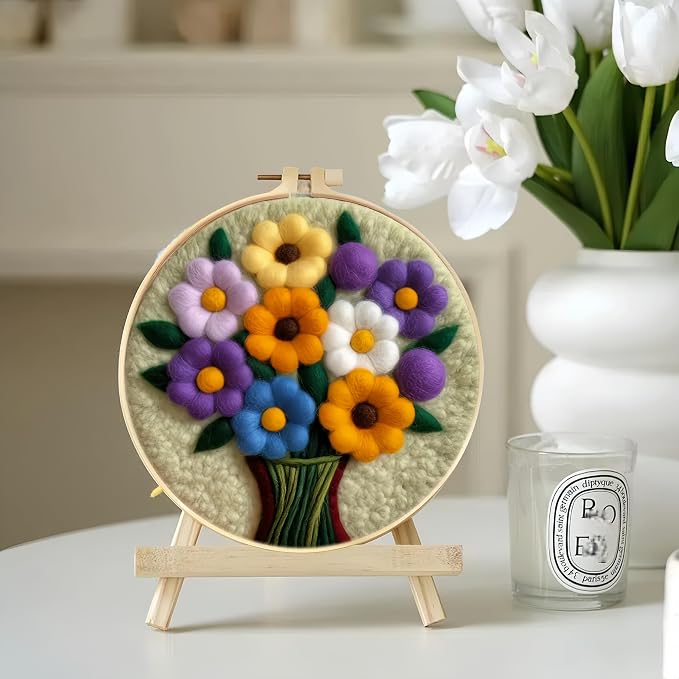 Wonafa DIY Wool Needle Felt Starter Kit, Beginner Needle Felt Kit - Image 4