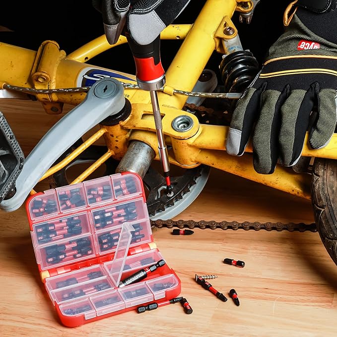 76 pieces Impact Screwdriver Bits Set, Magnetic S2 Steel Multi Insert Power Bits Tips with Impact Bit Holder with Storage Box（PH/TORX/SQ/PZ/SL）
