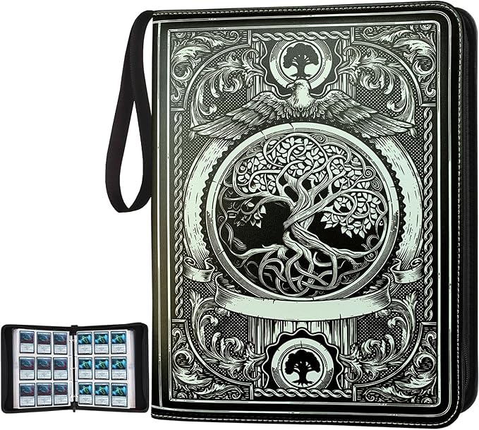 9 Pocket Card Binder, Trading Card Binder Premium 720 Double PU Card Collection by MTGPRO