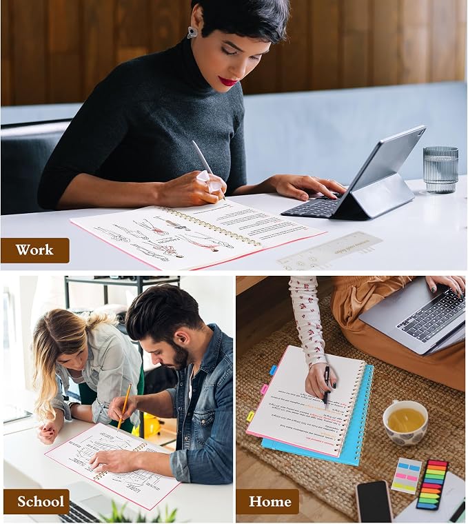 UEBZFOCS Dotted Notebook, Spiral Notebook Journal 8.5” x 11”, A4 Large Dot Grid - Image 7