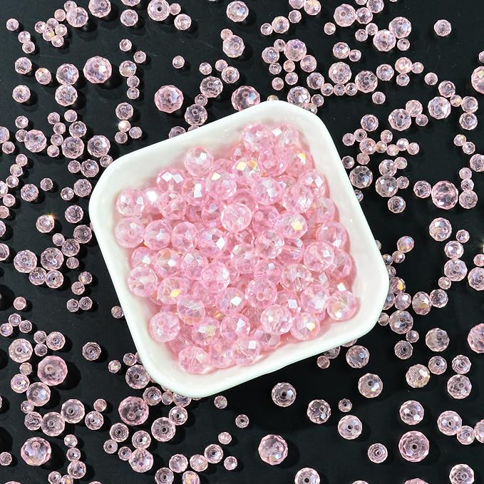 800Pcs 4/6/8/10mm Crystal Glass Beads - Image 3