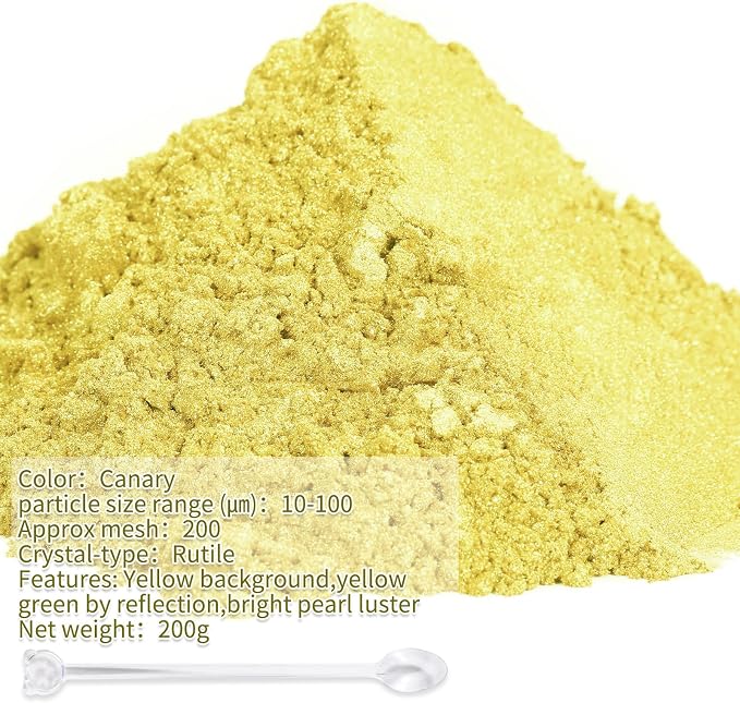 Mica Powder, 7.05OZ（200g）, Canary Mica Powder Pigment - Image 2