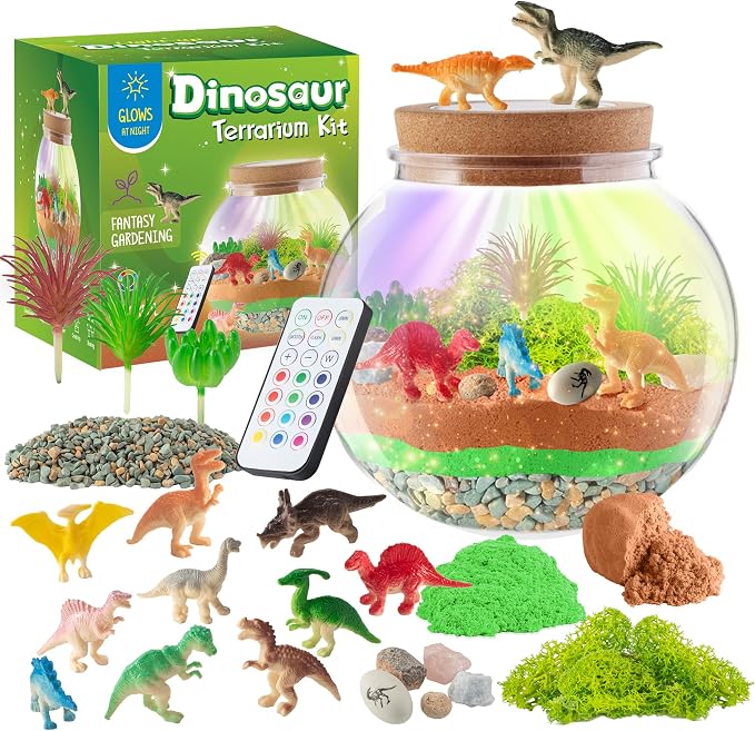 JOYEEMAX Dinosaur Light-Up Terrarium Kit by Unknown