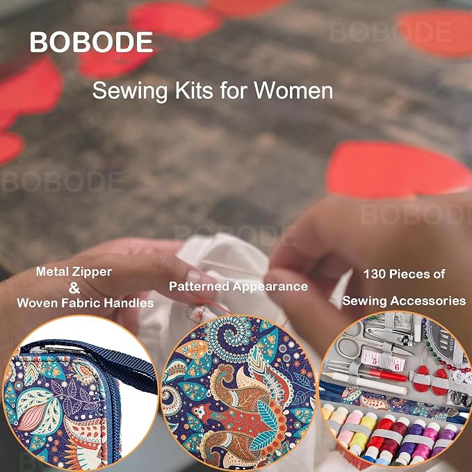 130 PCS Paisley Printing Sewing Kit - Image 4