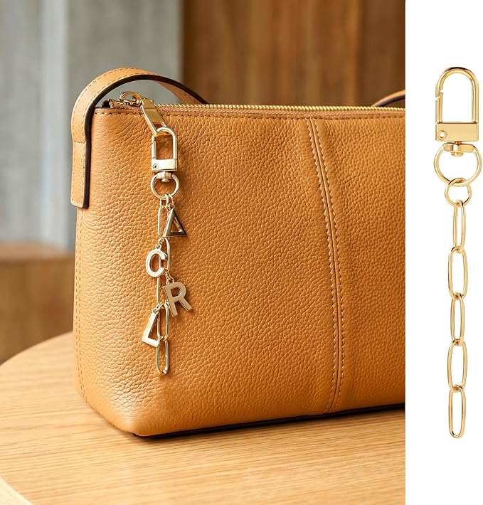 Hzopcw 20pcs Gold Keychain Making Kit, Key Ring Swivel Snap Hook Chains - Image 4