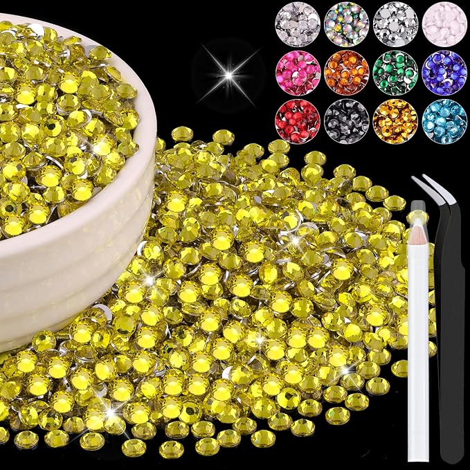 6000PCS 4mm Resin Rhinestones Bulk by BELLEBOOST