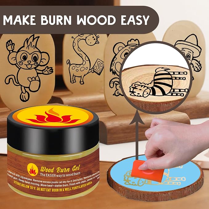 1DFAUL Wooden Burning Paste, 4 OZ Wood Burn Gel - Image 7