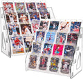 CELSOL 2 Pack Elevated 4 Tier Clear Acrylic Card Display Stand by Unknown