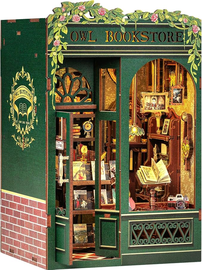 Fsolis Book Nook Kit Booknook Bookshop by FsolisDIYDollhouse
