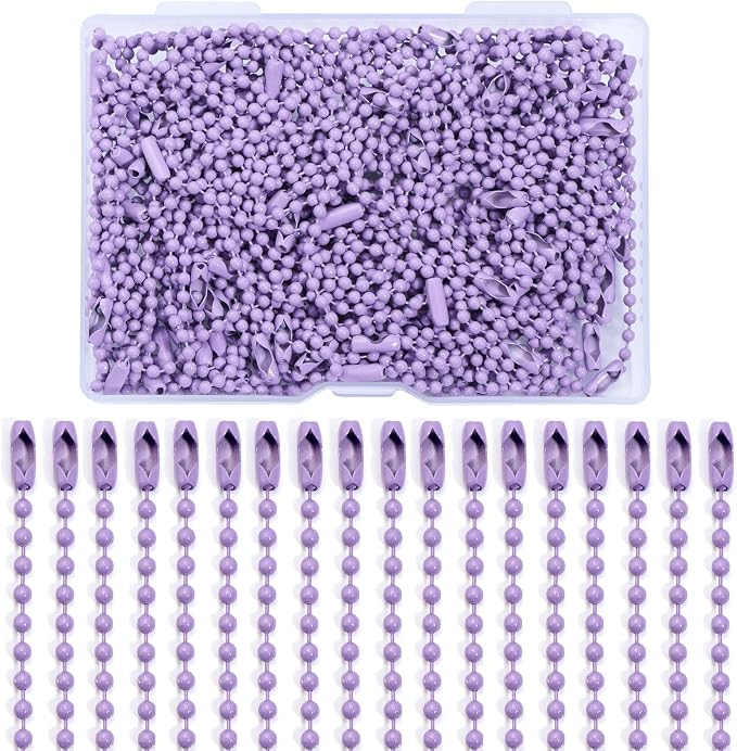 Lemonkey 100Pcs Ball Beads Chains Bulk, 4 Inch Dog Tag Metal Small Chains by Lemonkey