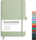 RETTACY Lined Journal Notebook, 192 Numbered Pages, A5 Size | Leather Hardcover by RETTACY