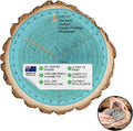clearly printed 10" circle center finder tool, protractor, and circle maker tool and compass for woodworking and wood turning. Find the center of timber or dowel with our center finder ruler.