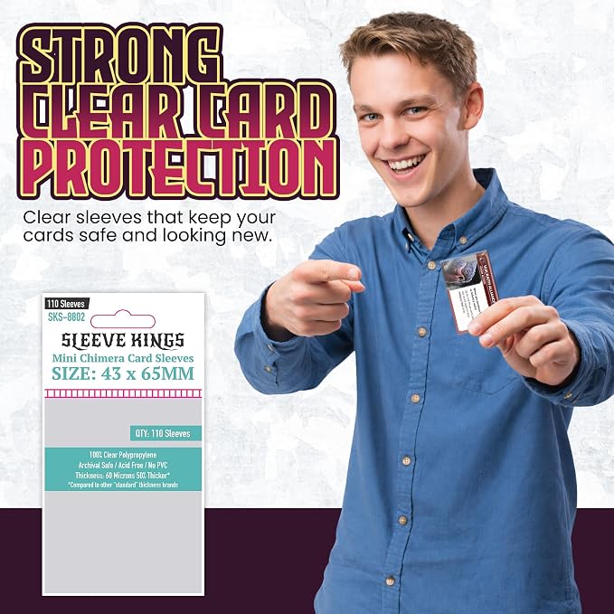 Sleeve Kings Mini Chimera Card Sleeves – 110 Count, 43 x 65 mm, Perfect Fit - Image 2