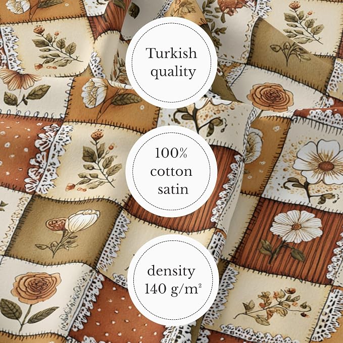 100% Cotton Fabric by the Yard – Turkish Quality Quilting & Sewing Fabric - Image 6