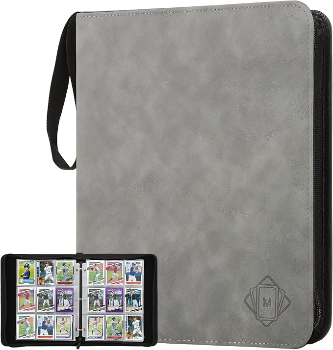 Trading Card Binder with Sleeves 9 Pocket Premium 720 Double Sided Pocket PU by MOSLA