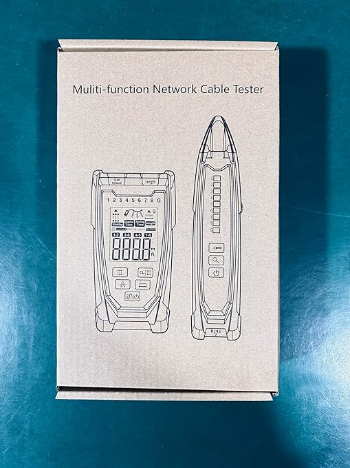Network Cable Tester, Shielded Line Finder, Rechargeable Cable Tracer with Probe Tone, Multi-Function Wire Tracer, Ethernet LAN Network Cat5/6/7 Cable Maintenance Organizer, Telephone Line