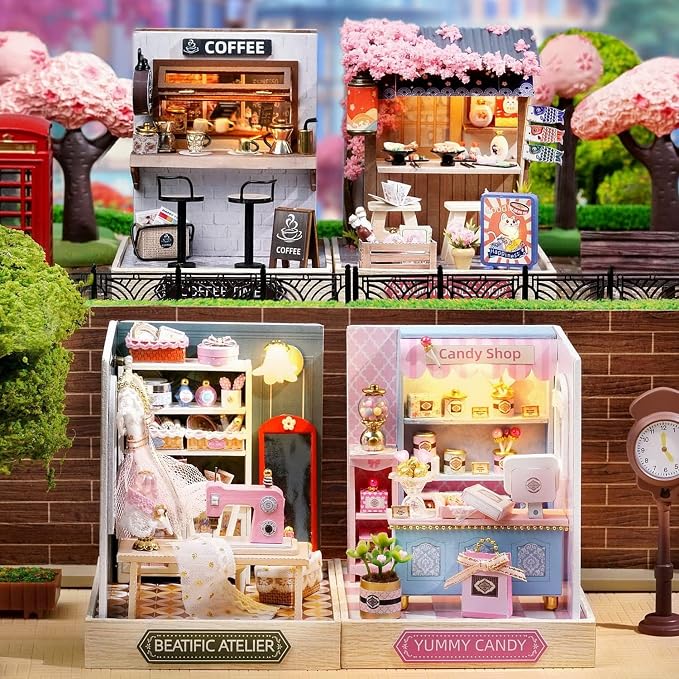 CUTEROOM DIY Doll House Miniature Furniture Wooden House Kit - Image 8