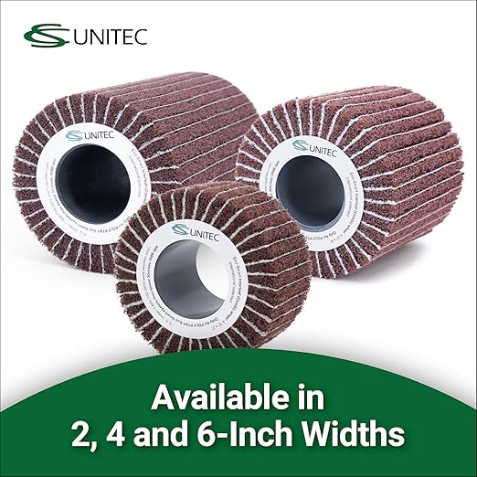 C.S. Unitec | PTX Interleaf Combi Wheel | 80 Grit Metal & Wood Buffer Polisher Machine Attachment for Grinder Tool | 4" Diameter x 4-1/8" Wide (47312)