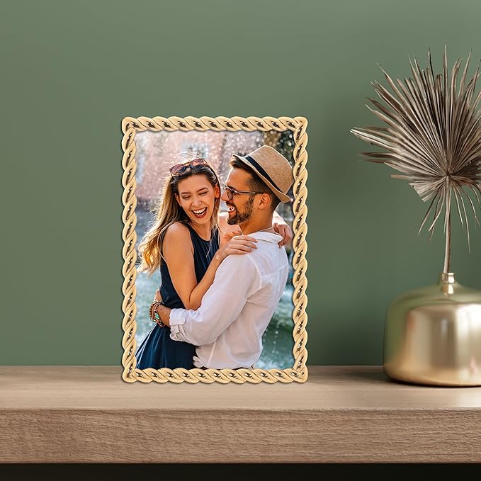 Lawrence Frames 4x6 Golden Rope Picture Frame - Image 3