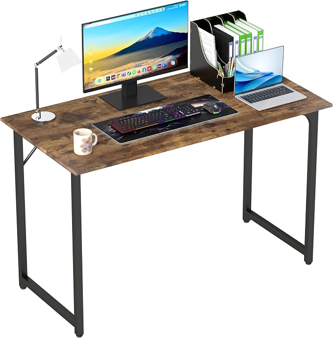 PayLessHere | 47 Inch Computer Desk | Brown | Office Desk by PayLessHere