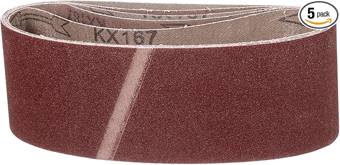 2-1/2 x 14 Inch Sanding Belt, 5 Pcs 180 Grit Knife Sharpener Belts Work Sharpening for Belt Sander Knife Carving Tool Metal Working