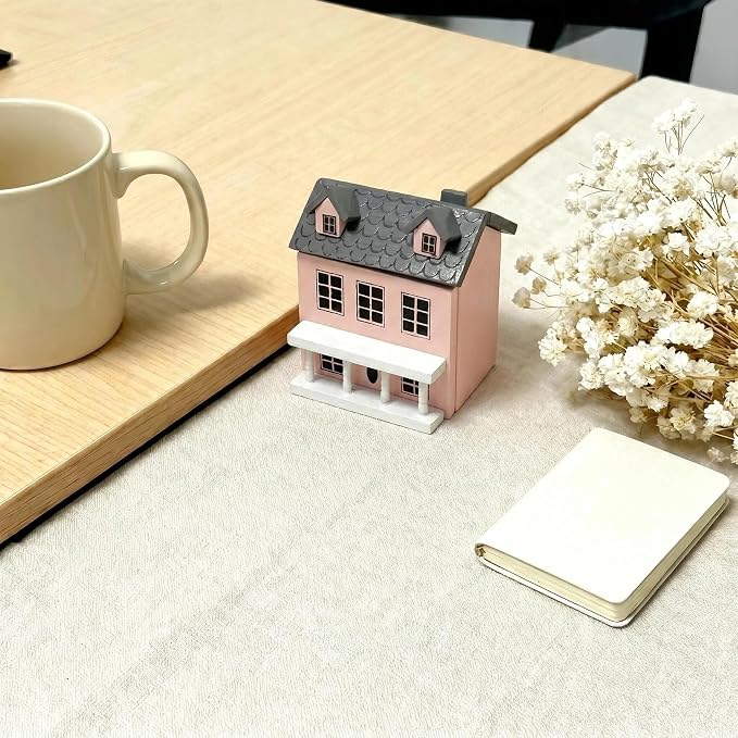 Miniature Villa Model Wooden Tiny House Compact Dollhouse Mini House Storage - Image 4