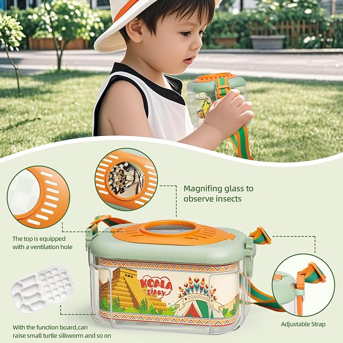 Bug Catcher for Kids Explorer Bug Catching Kit, Magnifying Glass, Whistle & - Image 4