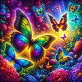 5D Rainbow Butterfly Diamond Painting Kits by CHWGLFGG