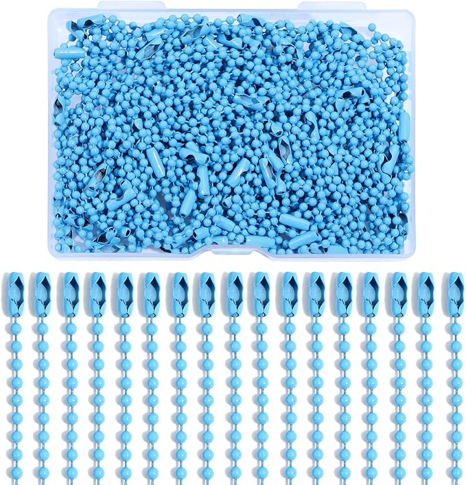 Lemonkey 100Pcs Ball Beads Chains Bulk, 4 Inch Dog Tag Metal Small Chains by Lemonkey