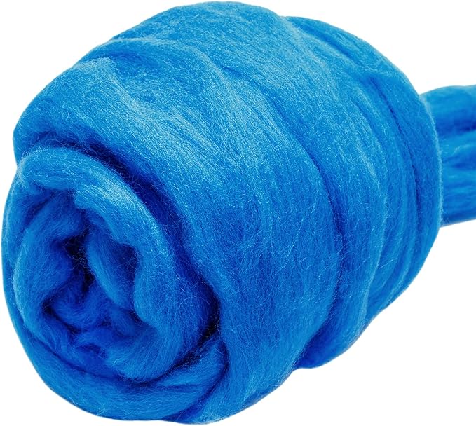 3.53oz Wool Roving, Fiber Roving Wool Top, Wool Felting Supplies, Chunky Yarn by Jupean