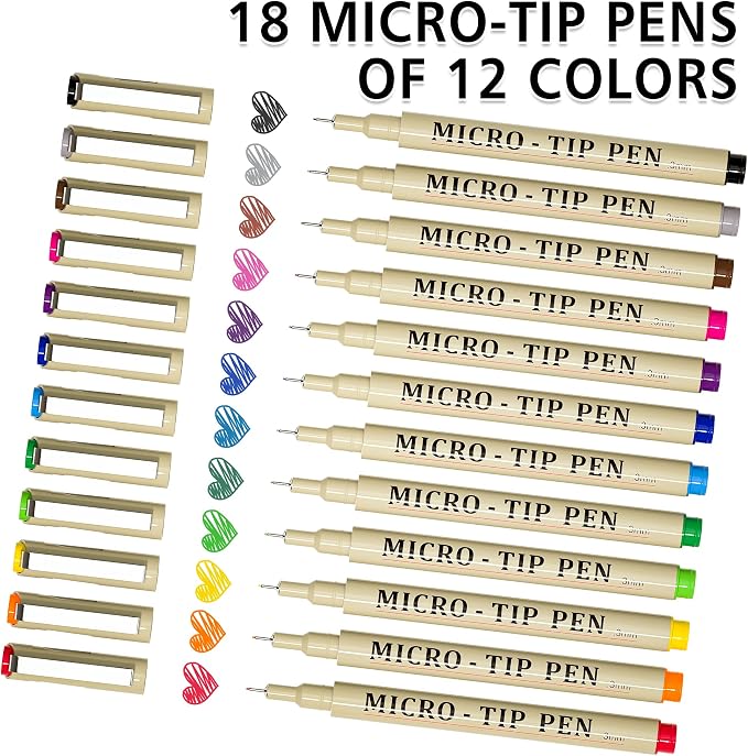 Shuttle Art 18-Pack Micro-line Pens - Image 2