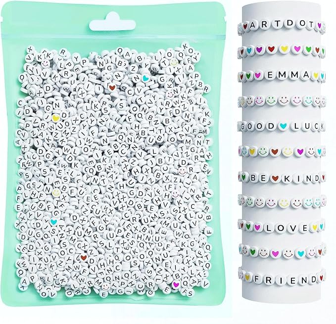ARTDOT 800 Pieces Assorted Letter Beads by ARTDOT