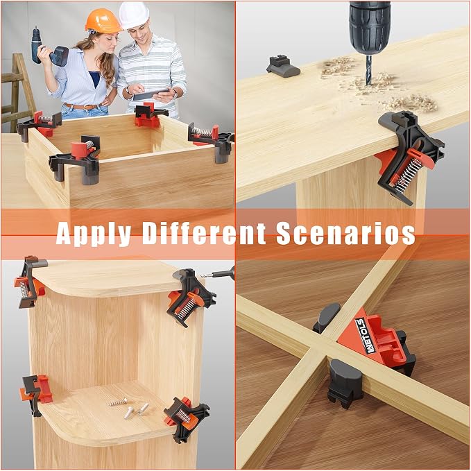 WETOLS Corner Clamp for Woodworking, 90 Degree Right Angle Clamp, Wood Clamps - Image 7