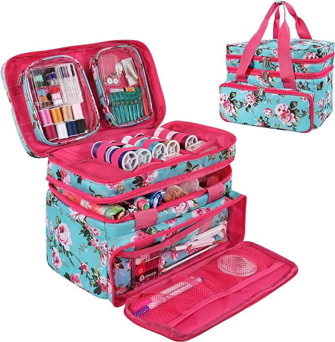 SINGER Sewing Accessories Organizer – Double Layer Portable Sewing Storage Bag by Unknown