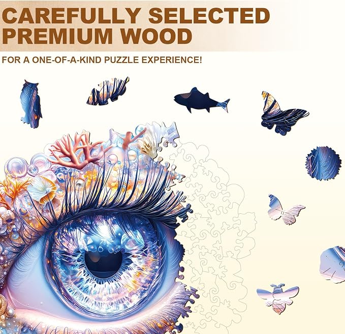 Abyssal Eye Puzzles Adults Gifts Wooden 165 Pieces 11.4 * 10.9in - Image 3