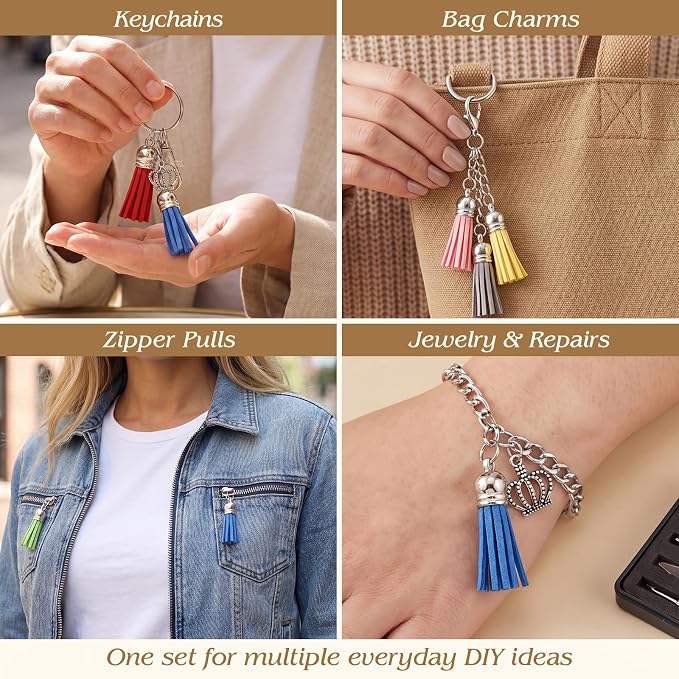 BESARME 695PCS Keychain Making Kit Metal Key Chain Supplies - Image 6