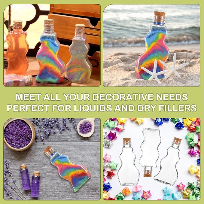 Mumufy 60 Pcs Plastic Sand Art Bottles - Image 7