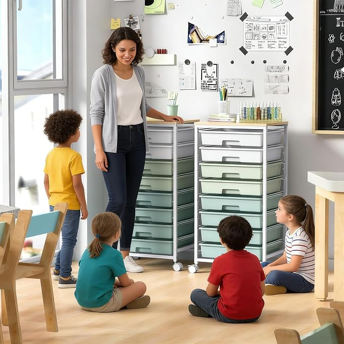 Rolling Storage Utility Cart Organizers - Image 3