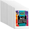 KEFF 12-Pack Bulk Canvas Boards, 9x12 Canvas by KeffCreations