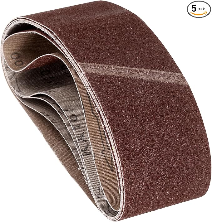 5 Pcs Sanding Belts 2-1/2 x 14 Inch 100 Grit Aluminum Oxide Abrasive Sandpaper for Belt Sander Metal Grinding Wood Working Weld Rust Removal