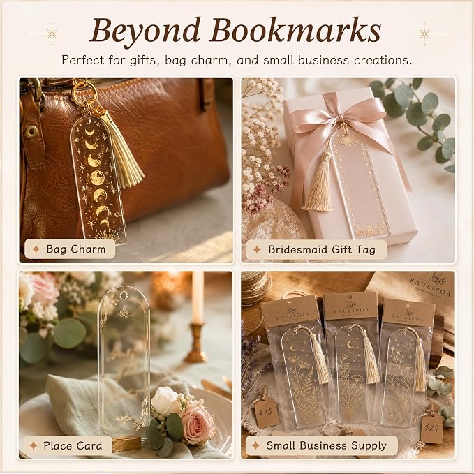 40 Pcs Clear Acrylic Bookmark Blanks Bulk - Image 8