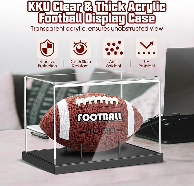 KKU Football Display Case, Acrylic Football Case - Image 4