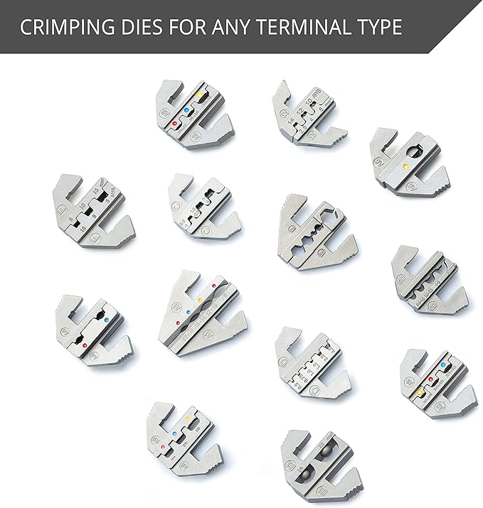 Wirefy Crimping Die for Small Diameter Insulated Terminals - 26-16 AWG