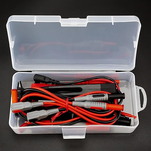 KAIWEETS Multimeter Test Lead Set for Electrical Testing, Soft Silicone Test Leads Kit for Fluke/AstroAI/INNOVA Multimeter Electronic Clamp Meter 11 PCS