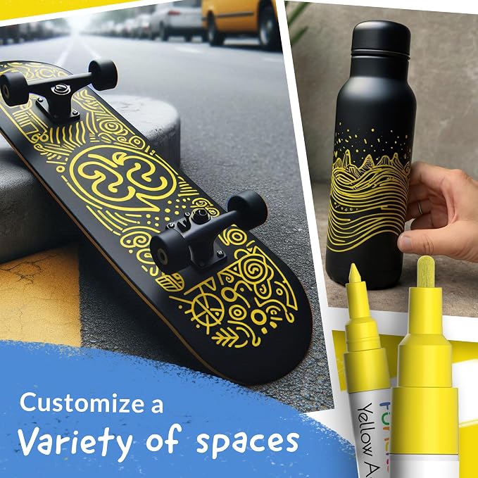 5 Acrylic Yellow Paint Pen - Image 5