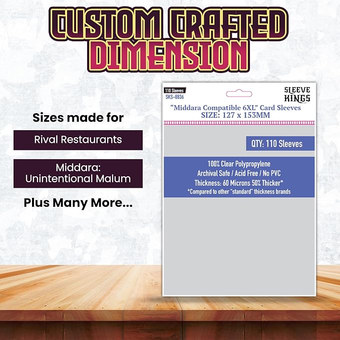 Sleeve Kings Standard Card Sleeves – 110 Count, XXL Size, Compatible - Image 3