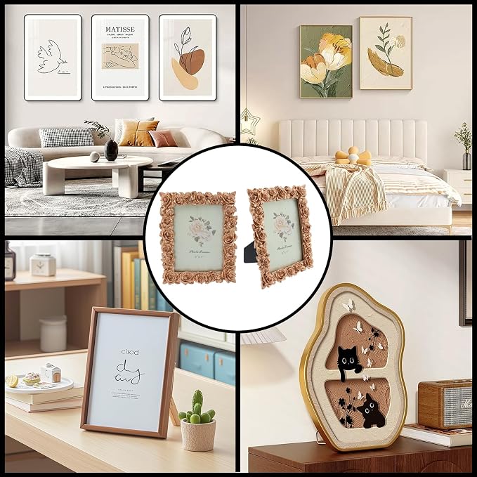 Coshar Picture Frames Rose Gold 5x7 Inch Rustic Photo Frame | Glass Front - Image 5