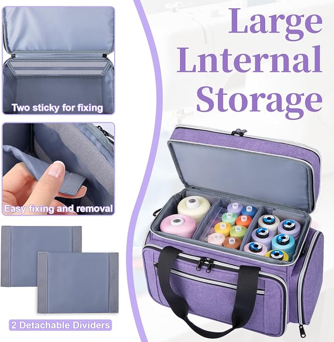 Anitor Large Sewing Supplies Organizer, Double Layer Sewing Storage Organizer - Image 5
