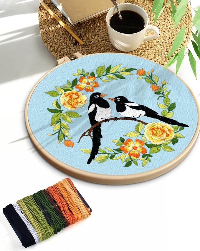 TINDTOP Embroidery Kit for Beginners Adult, Bird Embroidery Kit | Include - Image 7