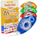 D-NYX 4 Pack Double Sided Tape Roller, Glue Tape Roller by D-NYX